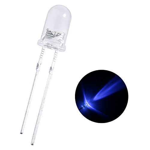 Elegoo 100pcs 5mm uv light clear round led for arduino