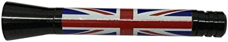 Panpage Radio Stubby Union Jack Flag Aluminum Screw Base Alloy Car Stylish Antenna 14mm x 77mm x 9mm For All Brand Car Auto External Accessories