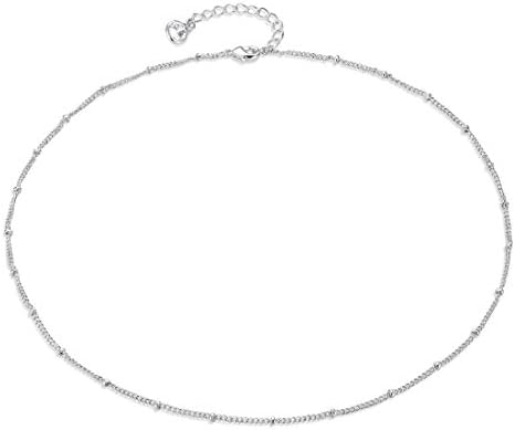14K Gold Plated Choker Necklace, Bohemia Sequin Coins Delicate Chain Necklace with CZ Evil Eye Hamsa Hand Necklace for Women