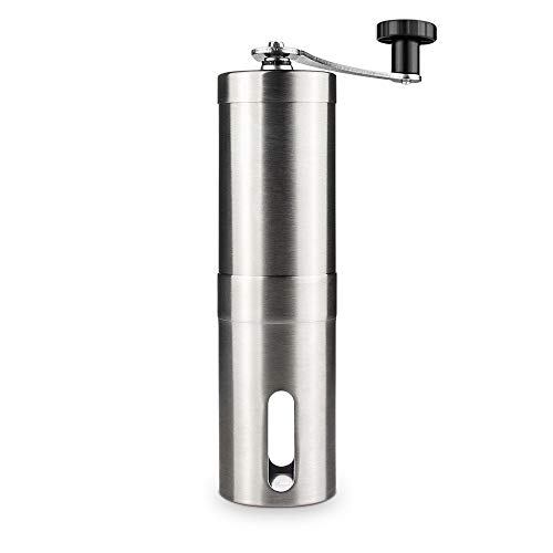 DIGITBLUE Coffee Grinder Manual Conical Burr Mill, Brushed Stainless Steel Shell Portable Handled fo DIGITBLUE Coffee Grinder Manual Conical Burr Mill, Brushed Stainless Steel Shell Portable Handled fo