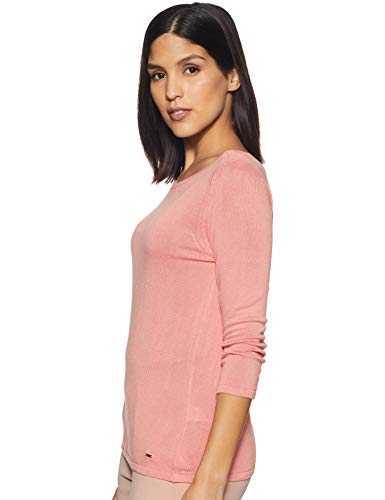 Allen-Solly-Womens-Round-Neck-Slub-TopPink