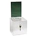 Clear-Ad - Acrylic Donation, Ballot, Raffle or Suggestion Box with Lock and Removable Sign Holder - Plastic Comment or Compaint Container - Plexiglass Multipurpose Box with Slot - Clear (6x6)