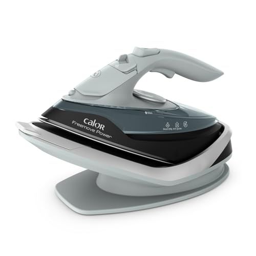 Calor Freemove Power Dampfbügeleisen, kabellos, 2600 W, kontinuierlicher Durchfluss 40 g/min, Pressing 220 g/min, effizient, leicht, FV6672C0