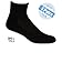 Mens Big and Tall Quarter Crew Above The Ankle Athletic Socks, shoe size 12-14 and sock size 12-16, 6 Pair - Black