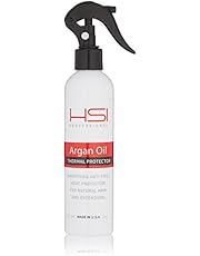 HSI PROFESSIONAL Argan Oil Heat Protector | Protect up to 450º F from Flat Irons & Hot Blow Dry | Sulfate Free, Prevents Damage & Breakage | Made in the USA | 8 Ounce, Packaging May Vary