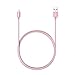 Anker 6ft Nylon Braided USB Cable with Lightning Connector [Apple MFi Certified] for iPhone X / 8 / 8 Plus / 7 / 7 Plus / 6 / 6 Plus / 5s, iPad Pro Air 2 and More (Rose Gold)