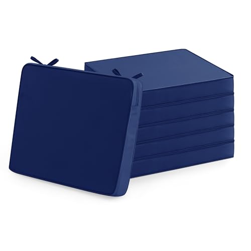 Summsun Outdoor Chair Cushions Set of 6 Navy