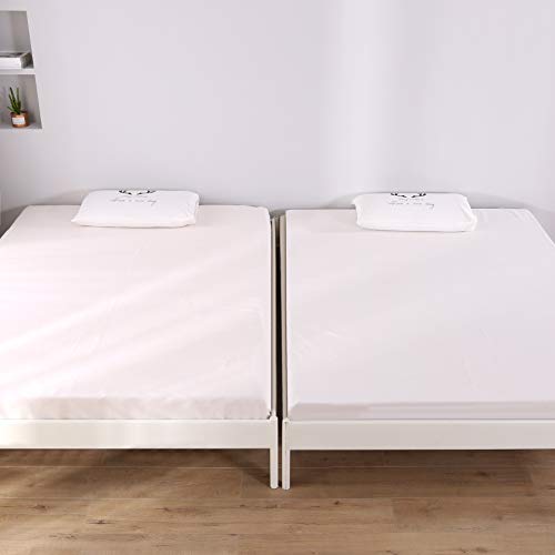 Qucover Bed Bridge Pad Mattress Connector Twin to King Size Converter - Instant Hypo-Allergenic Foam Bed Gap Filler 74x5x3 Inch +Fixed Belt 33 FT for Guests Stay Overs Family Gatherings