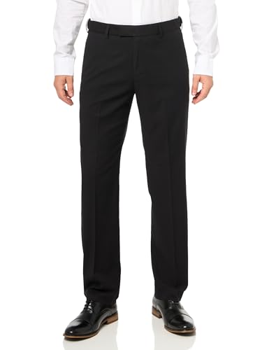 Savane Men's Flat Front No Iron Gabardine Dress Pants With Extendable Waistband…
