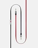 Status Audio 3.5mm Flat Headphone Cables (2 Pack, Male-to-Male) -- Universal one-button remote/mic. Extended length for PC/Gaming. (Original Status Audio HD One Cables)