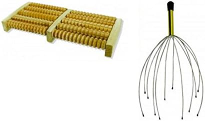 Muscle Eez Scalp Massager and Foot Dual Roller Bundle Combo.