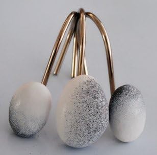 12 PCS stone Home Fashion Decorative Rust Proof Shower Curtain hooks
