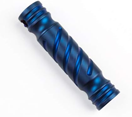 FIRMMTL Small Pill Holder - Carry Your Daily/Emergency Medicine in This Exquisite Titanium Keychain Pill Fob Case (Blue)