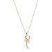 Spinningdaisy Gold Plated Crystal Moving Tale Scorpion Necklace