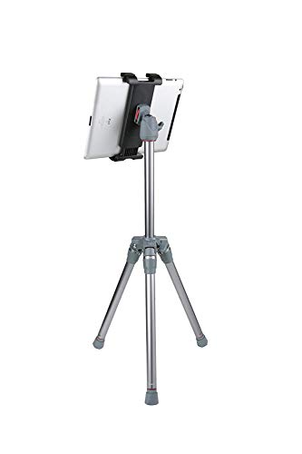 Fotopro iPad Stand Adaptor, Clamp Mount Stand Compatible with Table Tripod Selfie Sticks monopod, Stand Holder Clip for iPad and Tablets