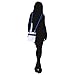 Deluxe Clear Cross-Body Bag Multi Pocket Small - Pro Football Stadium Approved Purse - Navy
