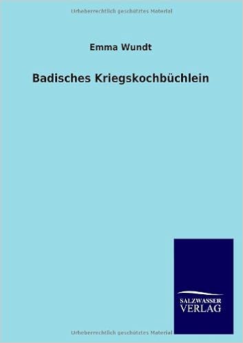 Badisches Kriegskochbuchlein German Edition Emma Wundt - 