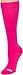 LISH Plain Jane Wide Calf Compression Socks - Graduated 15-25 mmHg Knee High Plus Size Support Stockings (Hot Pink, M/L)