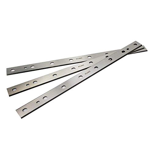Planer Blades JESTUOUS 12-1/2 Inch For Dewalt DW734 Replacement HSS Knives DW7342 Reversible Two Cutting Edges 12-1/2x7/8x1/16,3 pcs