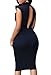 ZKESS Women's Sleeveless Bodycon Party Club Midi Dress M Black