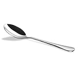 Hiware 12-piece Stainless Steel Dinner Spoons, Extra-Fine Dessert Spoons for Home, Kitchen or Restaurant - 7 1/3 Inches