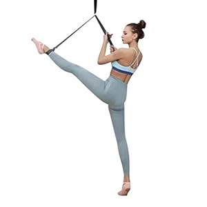 DEELIN Yoga Belt Strap Leg Stretching Band on Door Trainer Ballet Yoga Pilates Flexibility Trainer Workout at Home Yoga Strap Ballet Stretch Band
