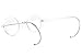 Agstum Retro Small Round Optical Rare Wire Rim Eyeglasses Frame (Silver, 39mm)