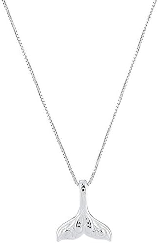 Lothver Simple S925 Sterling Silver Nautical Charm Necklace Lovely Mermaid Tail Necklace women Jewellery Gift