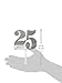Lillian Rose 25th Anniversary Decor Number Cake Topper, White
