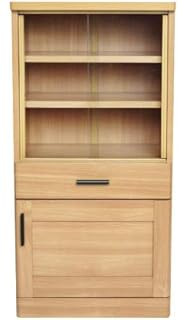 Amazon 丸みに優しさ ミニ食器棚 幅45 Roundear おしゃれ ガラス