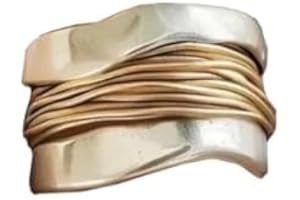Silver Golden Threads Ring