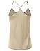 JJ Perfection Womens Casual Front Pleated Cami Tank Top