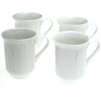 Mikasa Antique White Coffee Mugs, Set of 4 - HK400-416