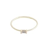 HONEYCAT Tiny Baguette Crystal Ring in 18k Gold