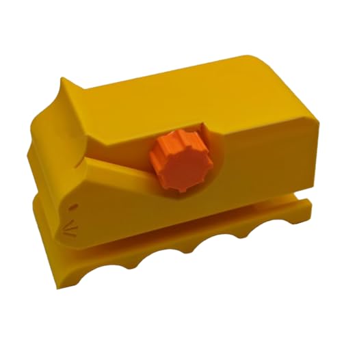 猫 爪とぎ用 ダンボールカッター 3Dプリント段ボールカッター 手持ち 段ボール カッター 切断機 猫爪とぎボード用 ラッピングペーパーカッタースライダー自家製 段ボール切断機 (イエロー) の商品画像