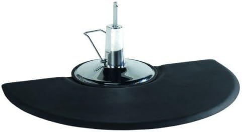 OMWAH Anti-Fatigue Mat for Barbers and Salons - 7/8" Thick Waterproof Mat Comfortable - Fits Barber Chairs, Salon Chairs - Easy to Clean and Durable (Semi-Circle)