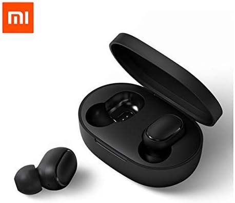 TAM Xiaomi AirDots Wireless Headphones Bluetooth V5.0 True Wireless Stereo Wireless Earphones with Wirelss Charging Case 300mAh Charging Dock (Black)