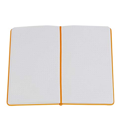 Bullet Journal - Taotree Dot Grid Hard Cover Notebook, 100gsm Premium Thick Paper with Fine Inner Pocket, Yellow Smooth Faux Leather, 144 Pages, 5''×8.3'' - Thumbnail 3