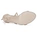 Allegra K Women's Open Toe Stiletto High Heel Lace-up Sandals (Size US 8) Beige