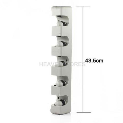 NPLE--5 Racks Kitchen Storage Brush Mop Broom Holder Organizer Tool Wall Mount Hanger - Thumbnail 2