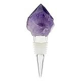 Bottle Stopper - Natural Gemstones (Amethyst Point)