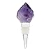 Boone's Mill | Gemstone Bottle Stopper with Glass Base | Amethyst Point | Purple