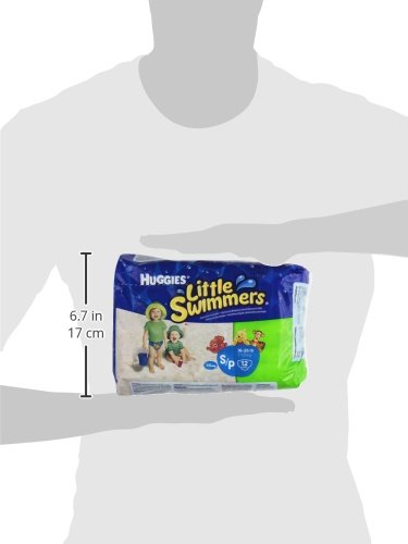 Huggies Little Swimmers Disposable Swim Diapers, Small, 12-Count - Pink/Blue