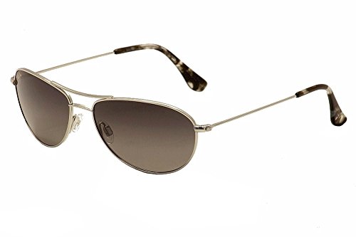 Maui Jim Baby Beach  Aviator Sunglasses, Silver Frame/Neutral Grey Lens, One Size