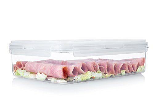 Komax Hikips Food Storage Containers 2 Piece Set for Bacon, Cold Cuts, Deli Meat â€“ Premium Tritan Material, BPA Free - Airtight, Leakproof, Snap Locking Lids - Microwave, Freezer and Dishwasher Safe