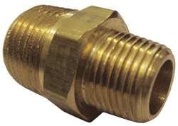Industrial Grade 6AZF4 Reducer Nipple, Brass, 1/2x3/8 In, PK10