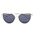GAMT Mirrored Cat Eye Sunglasses Metal Frame Flat Lens Women Sunglasses