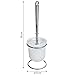 Tatkraft Lilia Toilet Brush Holder Chrome Plated Steel/Plastic D10X36H cm