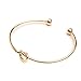 WeiVan Gold Adjustable Tie The Knot Cuff Bangle Love Knot Bangle Bracelet Wedding Jewelry