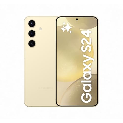 Samsung Galaxy S24 AI Smartphone, Android-Handy ohne Vertrag, 8 GB RAM, 256 GB Speicher, 50-MP-Kamera, Lange Akkulaufzeit, Amber Yellow, 3 Jahre Herst